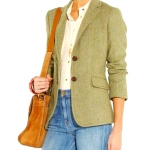 J.Crew 6 green wool blazer